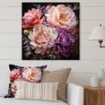thumbnail image 1 of Designart "Peonies In Asian Painting I" Asian Metal Art Print, 1 of 5