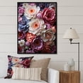 thumbnail image 1 of Designart "Peonies In Asian Painting III" Asian Floater Framed Wall Decor, 1 of 7