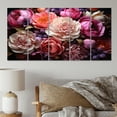 thumbnail image 1 of Designart "Peonies In Asian Painting IV" Asian Art Metal Wall Decor Set, 1 of 5