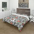 thumbnail image 1 of Designart 'Peony Flower Garden' Abstract Duvet Cover Set, 1 of 4