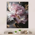 thumbnail image 1 of Designart "Peony Flower Harmonious Pink and Grey II" Floral Peony Metal Wall Art, 1 of 5