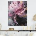 thumbnail image 1 of Designart "Peony Flower Harmonious Pink and Grey III" Floral Peony Metal Art Print, 1 of 5