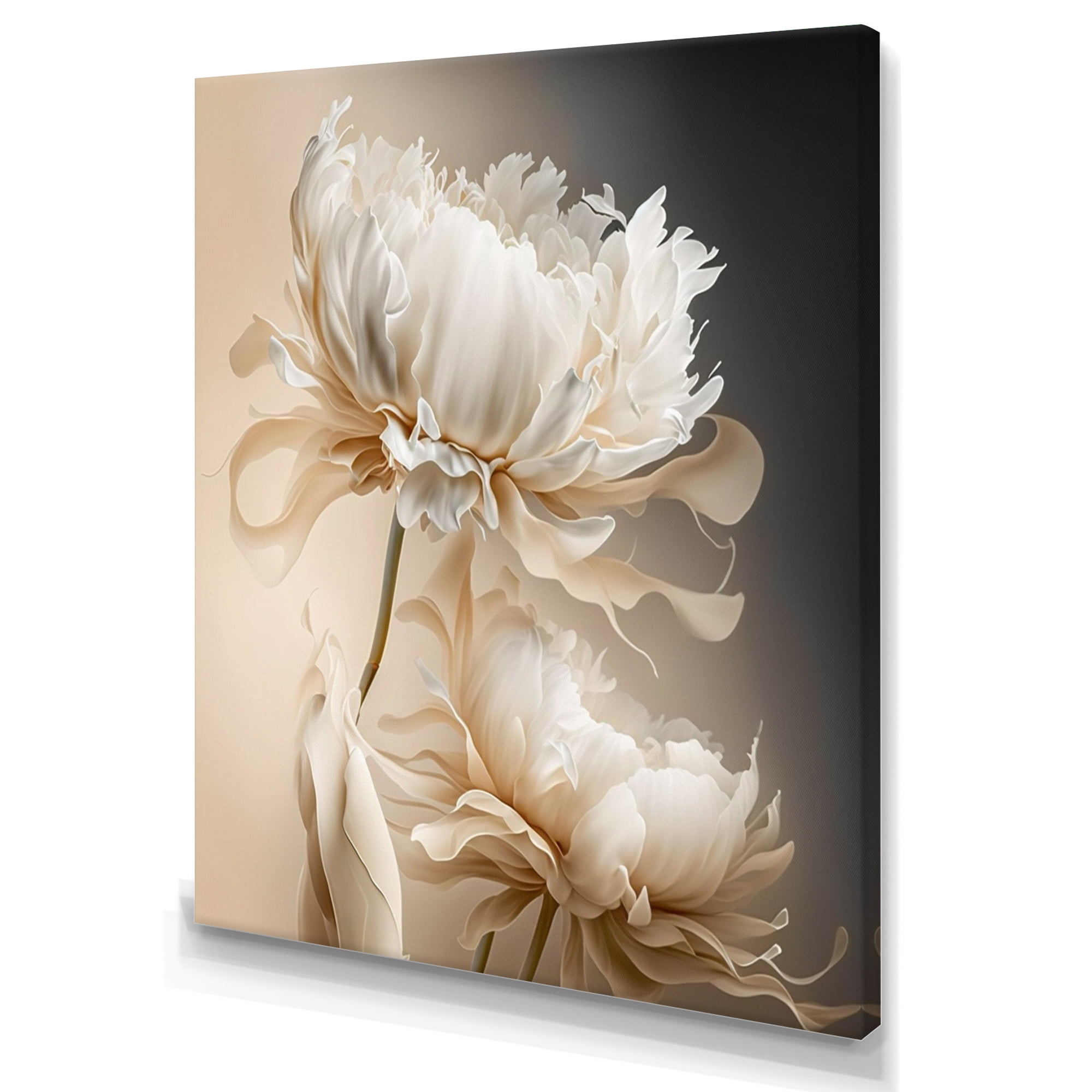 Designart Peony Flower I Canvas Wall Art