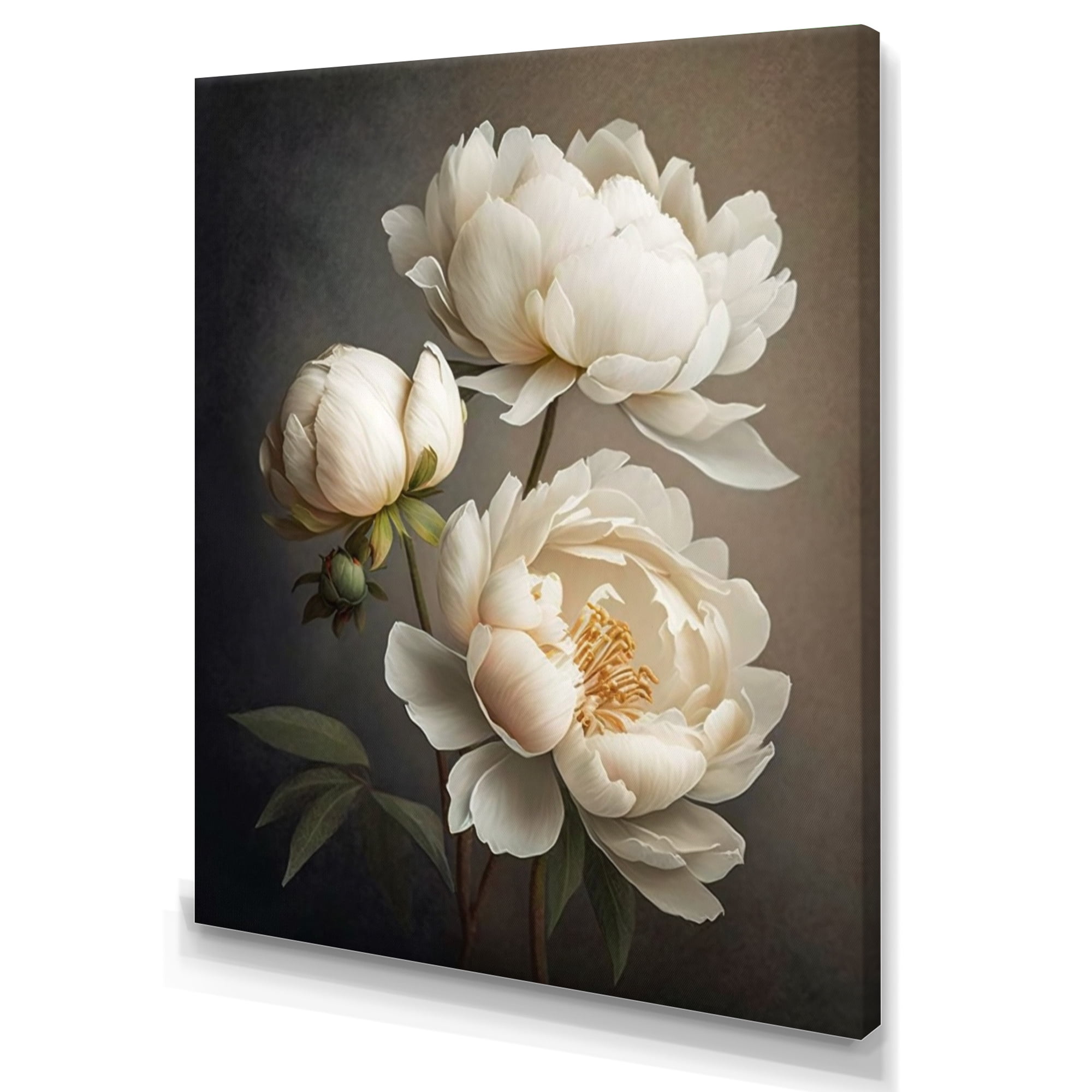 Designart Peony Flower IV Canvas Wall Art