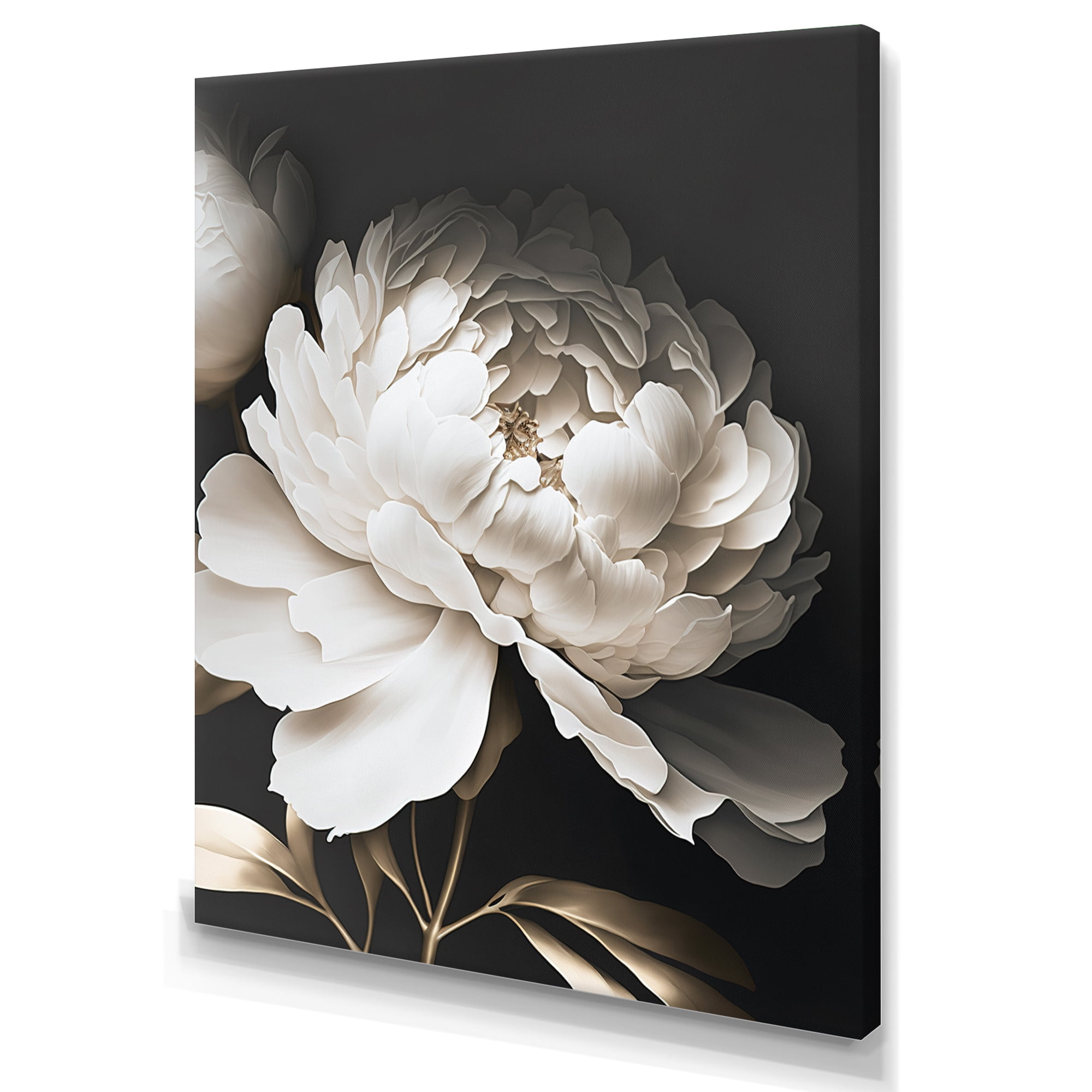 Designart Peony Flower V Canvas Wall Art