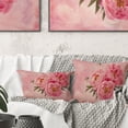 thumbnail image 1 of Designart Peony Flowers in Vase on Pink - Floral Throw Pillow - 16x16, 1 of 5