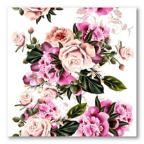 Designart ' Peony Vintage Flowers ' Traditional Canvas Wall Art Print