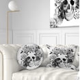 thumbnail image 1 of Designart Peony Watercolor Skull - Abstract Throw Pillow - 12x20, 1 of 5