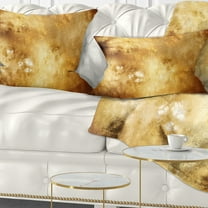Designart Perfect Brown Starry Sky - Abstract Throw Pillow - 12x20