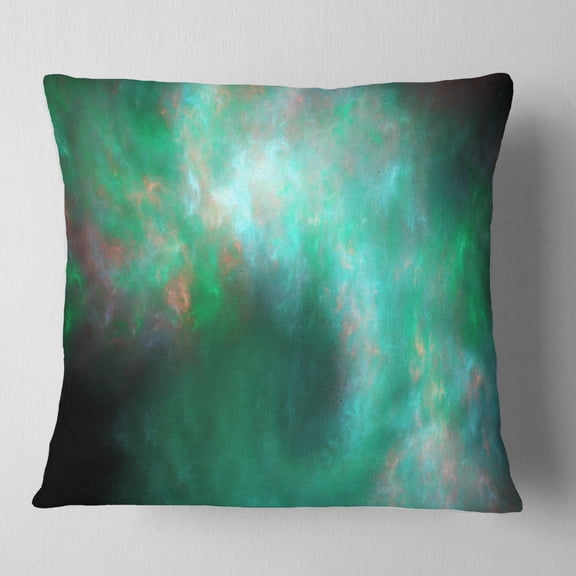 Designart Perfect Clear Blue Starry Sky - Abstract Throw Pillow - 16x16