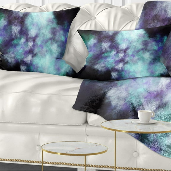 Designart Perfect Flowery Starry Sky - Abstract Throw Pillow - 12x20