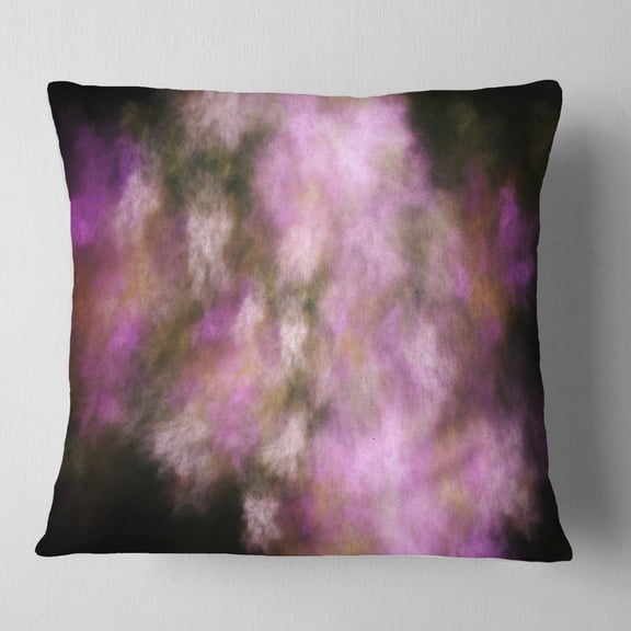 Designart Perfect Pink Starry Sky - Abstract Throw Pillow - 18x18
