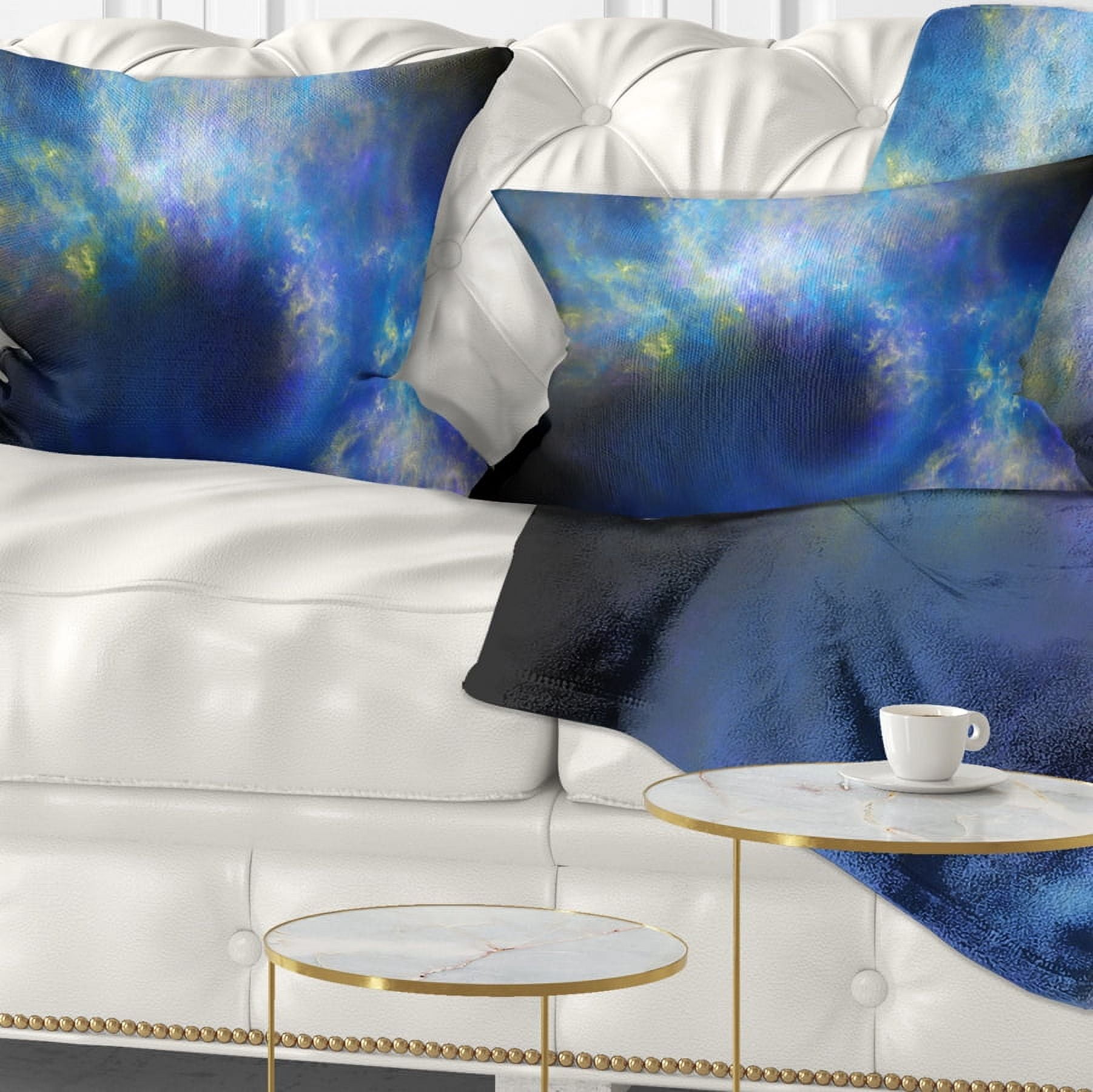 Designart Perfect Whirlwind Starry Sky - Abstract Throw Pillow - 12x20