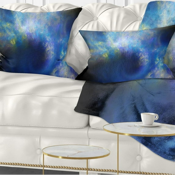 Designart Perfect Whirlwind Starry Sky - Abstract Throw Pillow - 12x20