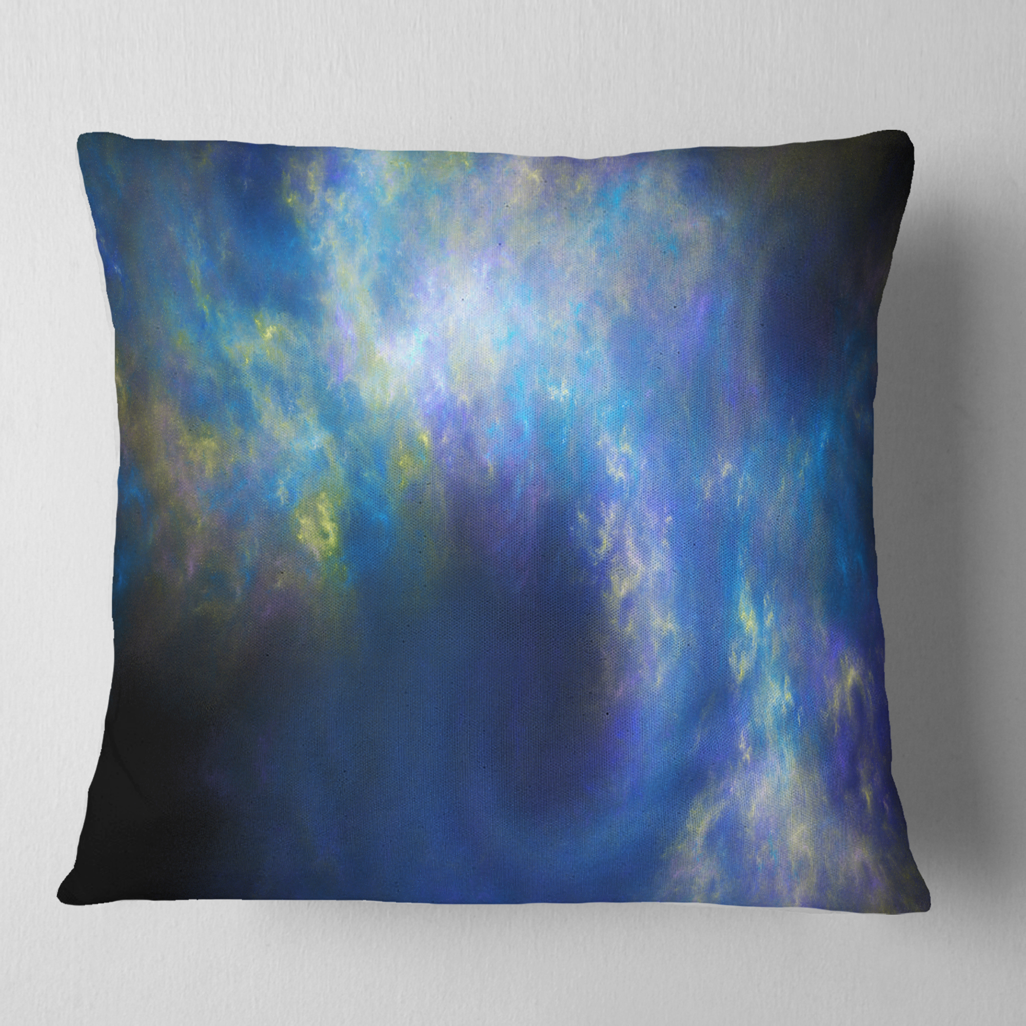 Designart Perfect Whirlwind Starry Sky - Abstract Throw Pillow - 16x16