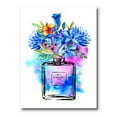 thumbnail image 1 of Designart ' Perfume Chanel Five With Blue Flowers ' French Country Canvas Wall Art Print, 1 of 4