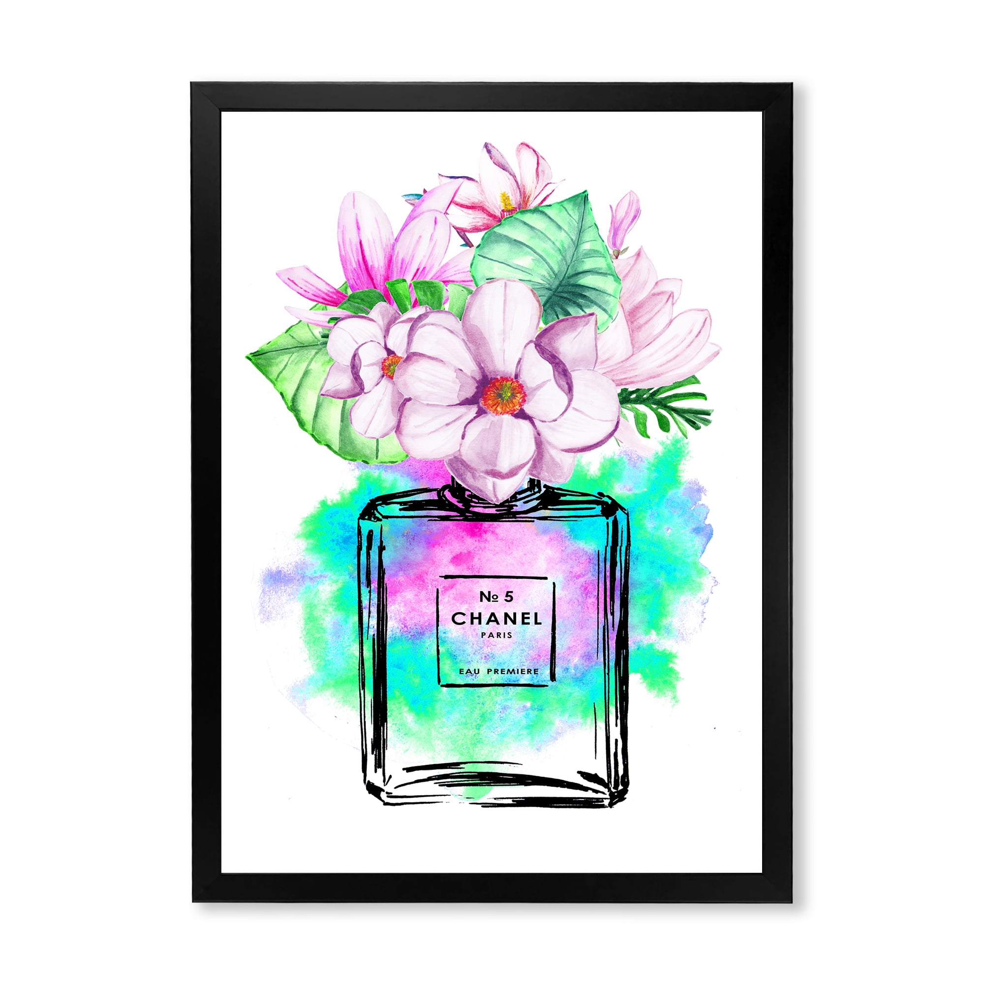 Framed Canvas Art (White Floating Frame) - Gems Fashion Books and Perfume by Pomaikai Barron ( Fashion > Fendi art) - 26x18 in