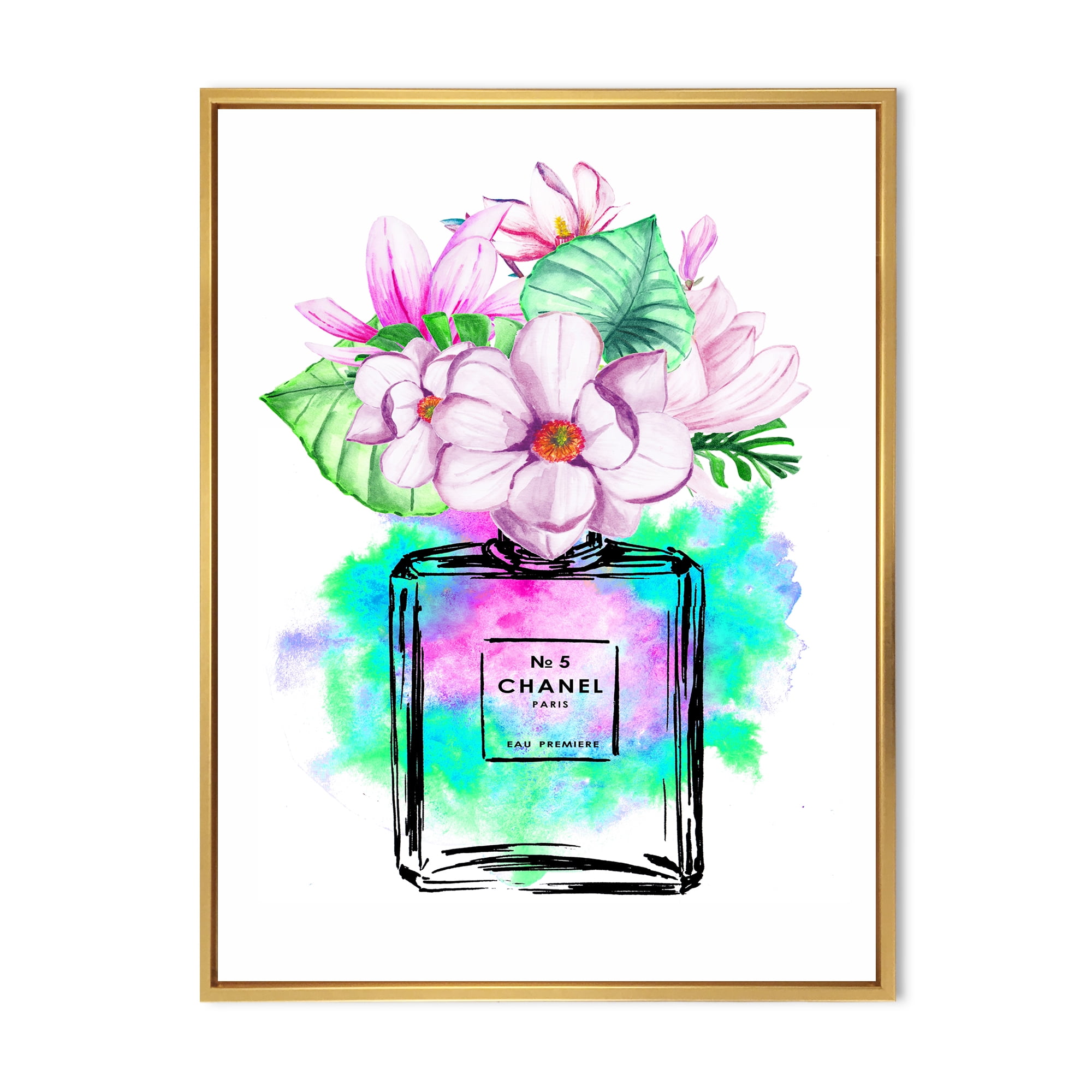 【美品】Chanel Eau Première アートフレーム額　L フラワー Designart-Perfume-No-Five-