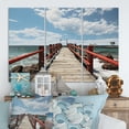 thumbnail image 1 of Designart "Perspective Black Beach Pier II" Nautical & Beach Metal Wall Décor Set, 1 of 5