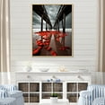thumbnail image 1 of Designart "Perspective Black Beach Pier IV" Nautical & Beach Floater Framed Canvas Wall Art, 1 of 7