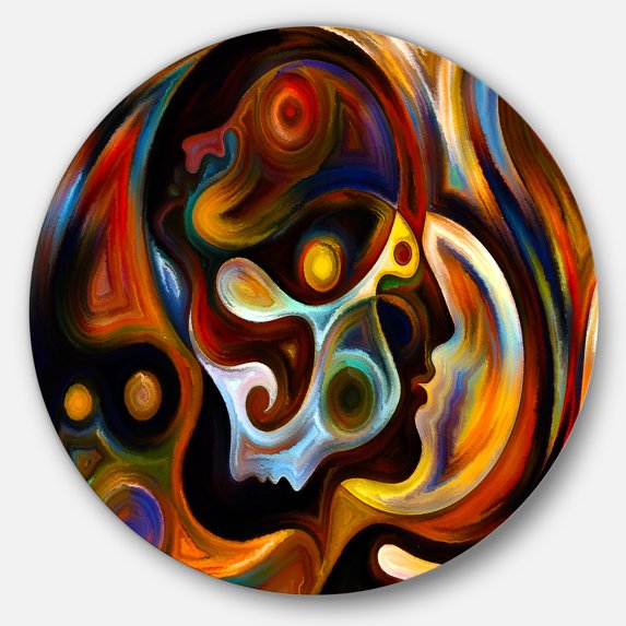Designart 'Perspectives of Inner Paint' Abstract Metal Artwork