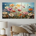 thumbnail image 1 of Designart "Petal Dance Abstract Wildflowers" Floral Metal Art Print Set, 1 of 5