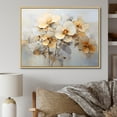 thumbnail image 1 of Designart "Petals Of Elegant Beige And Grey Pansies" Pansies Floater Framed Canvas Prints, 1 of 5