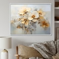 thumbnail image 1 of Designart "Petals Of Elegant Beige And Grey Pansies" Pansies Floater Framed Canvas Prints, 1 of 5