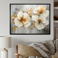 thumbnail image 1 of Designart "Petals Of Elegant White And Grey Pansies" Pansies Floater Framed Canvas Prints, 1 of 5