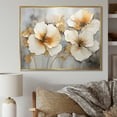 thumbnail image 1 of Designart "Petals Of Elegant White And Grey Pansies" Pansies Floater Framed Canvas Prints, 1 of 5