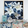 thumbnail image 1 of Designart "Petals Serenade: Radiant Lilies I" Lilies Floater Framed Canvas Wall Art, 1 of 5