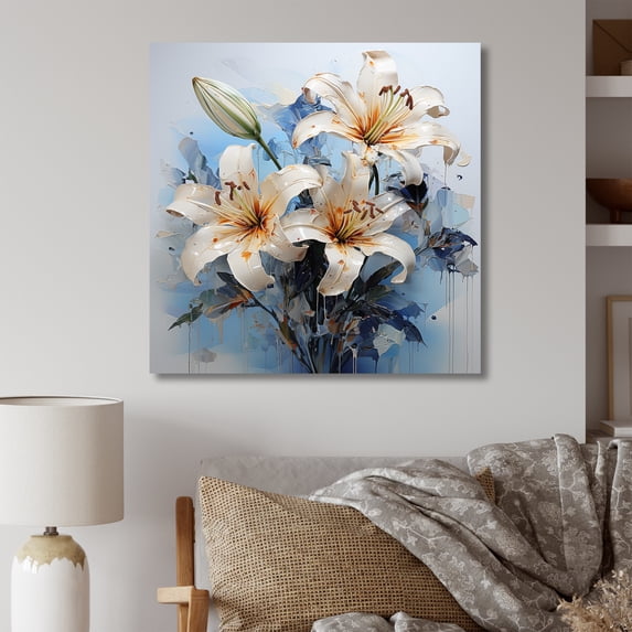 Designart "Petals Serenade: Radiant Lilies II" Lilies Canvas Prints