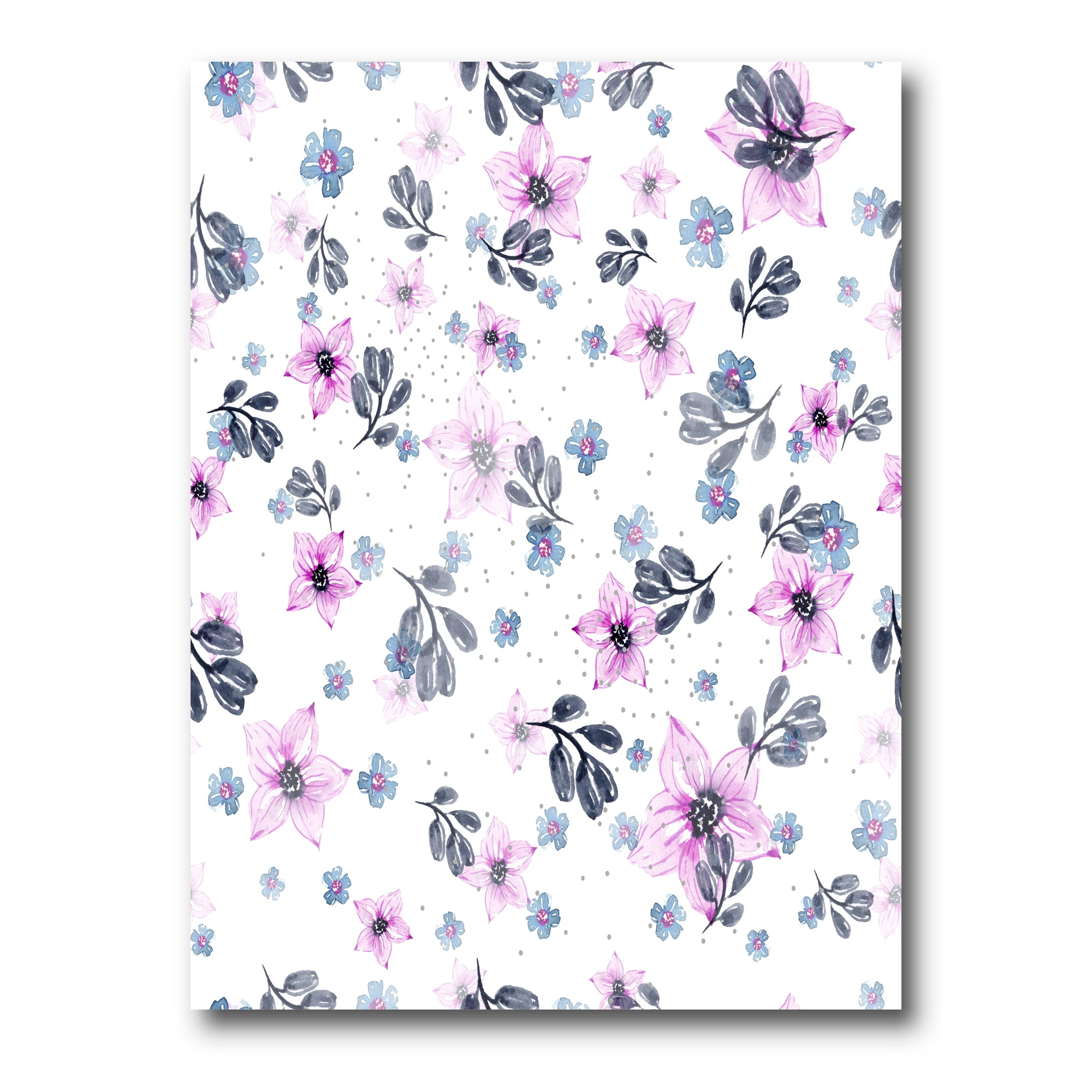 Designart ' Petals and Pink Flowers ' Traditional Canvas Wall Art Print
