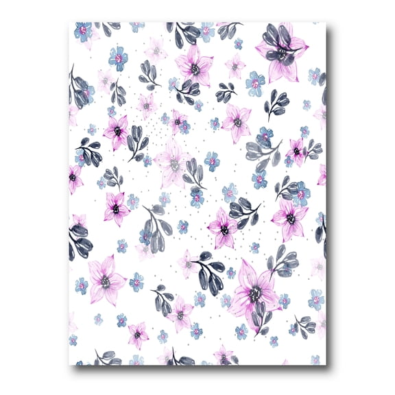 Designart ' Petals and Pink Flowers ' Traditional Canvas Wall Art Print