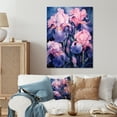 thumbnail image 1 of Designart "Petals of Iris in Pink and Blue Hues II" Irises Metal Art Print, 1 of 5