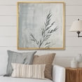 thumbnail image 1 of Designart "Pewter Pine Grey Leaves" Leaves Floater Framed Canvas Art Print, 1 of 5