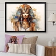 thumbnail image 1 of Designart "Pharaoh's Beauty Gold and Blue Egyptian Woman III" Landscapes Framed Wall Art Decor - Traditional Gold Egypt Bedroom Framed Canvas Wall Art, 1 of 6