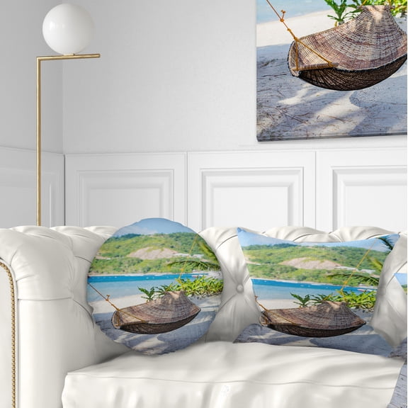 Designart Philippines Tropical Paradise - Landscape Photo Throw Pillow - 12x20