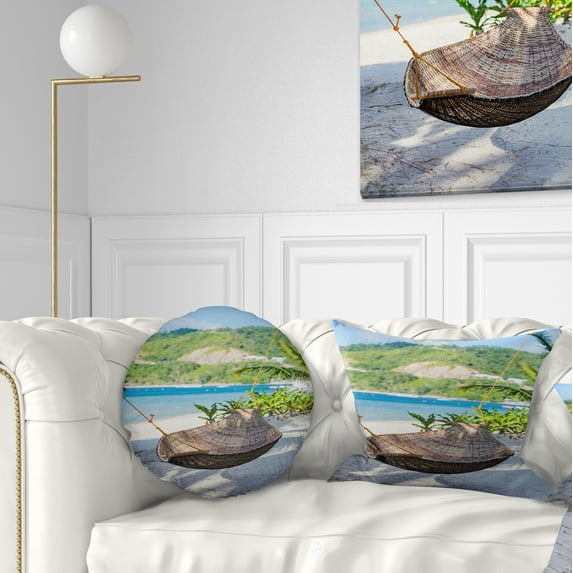 Designart Philippines Tropical Paradise - Landscape Photo Throw Pillow - 12x20