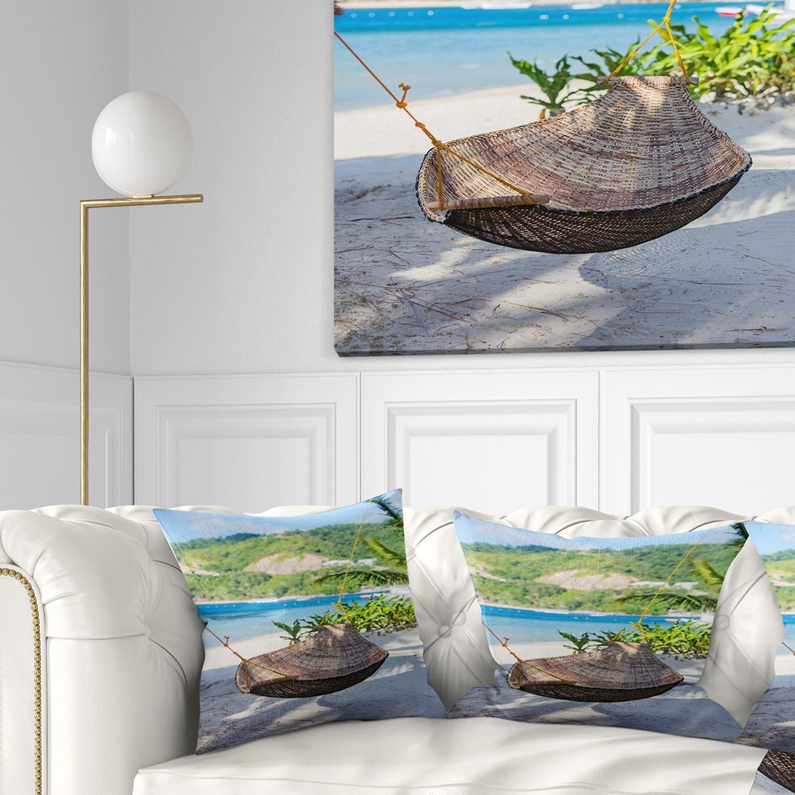 Designart Philippines Tropical Paradise - Landscape Photo Throw Pillow - 16x16