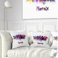 thumbnail image 1 of Designart Phoenix Skyline - Cityscape Throw Pillow - 18x18, 1 of 5