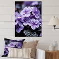 thumbnail image 1 of Designart "Photo of Whispering Violets I" Floral Metal Art Living Room, 1 of 5