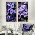 thumbnail image 1 of Designart "Photo of Whispering Violets II" Violets Framed Wall Art Set Of 2 - Purple Floral Gallery Wall Frame Set For Home Decor, 1 of 7