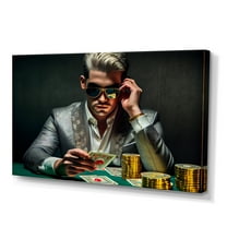 Designart Photorealistic Of Man Gabling II Canvas Wall Art
