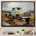 thumbnail image 1 of Designart "Pickup Truck Atmospheric expressionism I" Transportation Floater Framed Wall Art Print, 1 of 7