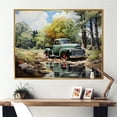 thumbnail image 1 of Designart "Pickup Truck Calm Lakeside II" Transportation Floater Framed Wall Art Living Room, 1 of 7