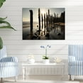 thumbnail image 1 of Designart "Pier Reflections Beach Photo II" Nautical & Beach Metal Wall Art, 1 of 5