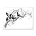 thumbnail image 1 of Designart 'Pigeons Sitting On The Tree Branch' Traditional Framed Art Print, 1 of 4