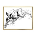 thumbnail image 1 of Designart 'Pigeons Sitting On The Tree Branch' Traditional Framed Canvas Wall Art Print, 1 of 5