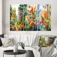 thumbnail image 1 of Designart "Pine Tree Autumn Euphony III" Floral & Botanical Wall Art Set Of 3 - Orange Tree Pine Canvas Set For Living Room Decor, 1 of 7